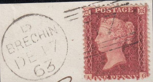 96761 - 1857 1D PL.36 (SG40)(AG). Group of six items all rose-red ...