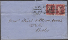 96783 - EDINBURGH DOTTED CIRCLE (RA9). 1872 envelope Edinb...