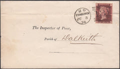 96786 - EDINBURGH DOTTED CIRCLE (RA9). 1874 envelope Edinb...