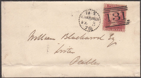 96787 - EDINBURGH DOTTED CIRCLE (RA9). 1875 envelope Edinb...