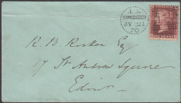 96799 - EDINBURGH DOTTED CIRCLE (RA9). 1870 envelope used ...