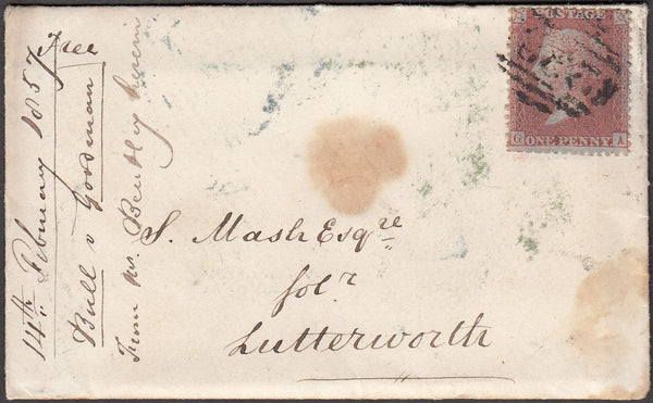 96863 - PL.37 (GA)(SG29). 1857 envelope Daventry to Lutter...