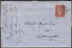 96868 - PL.43 (GK)(SG29) ON COVER. 1857 entire Coventry to...