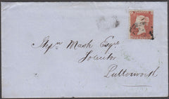 96870 - PL.188 (RI)(SG17). 1854 envelope with letter Daven...