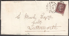 96872 - PL.42 (BH)(SG29) ON COVER. 1856 entire Leicester t...