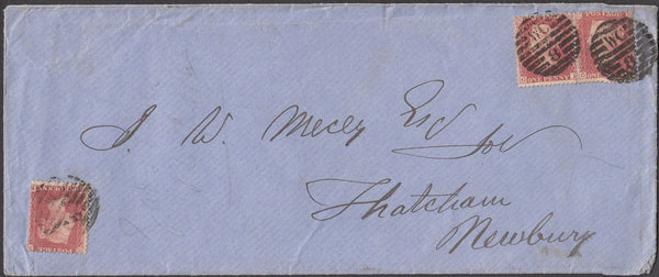 96881 - PL.36 (GI GJ HK)(SG40) ON COVER/LATE FEE. 1862 env...
