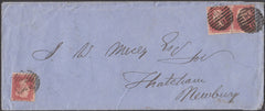 96881 - PL.36 (GI GJ HK)(SG40) ON COVER/LATE FEE. 1862 env...