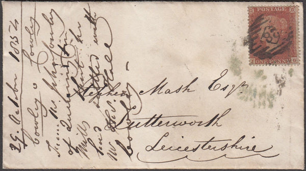 96890 - PL.191 (JG)(SG17) ON COVER. 1854 envelope with let...