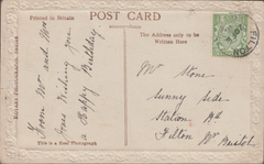 97028 1916 POST CARD USED IN FILTON, BRISTOL WITH 'FILTON' DATE STAMP.
