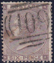 97090 - 1862 6D DEEP LILAC (SG83) CANCELLED "409" OF JERSE...