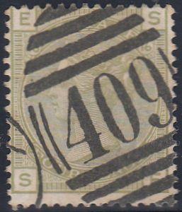 97101 - 1877 4D SAGE GREEN PL.16 (SG153) CANCELLED "409" O...