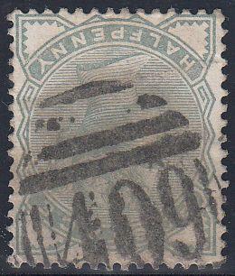 97103 - 1880 ½d PALE GREEN (SG165) CANCELLED "409" OF JERS...