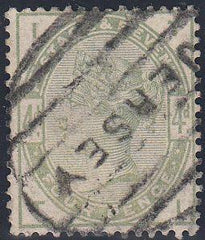97110 - 1883 4D DULL GREEN (SG192) WITH JERSEY PARCEL POST...