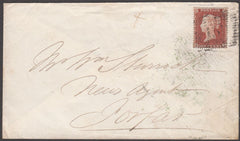 97165 - 1854 RES.PL.1 (BG)(SG17) ON COVER. 1855 envelope Glasg...