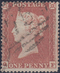 97168 - PL.201 (QF)(SG17)/LONG STAMP. Good to fine used 1854 die 1 1d...