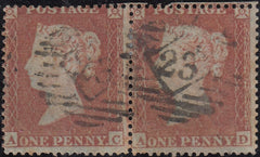 97178 - PL.201 (AC AD)(SG17)/MISSING IMPRIMATUR LETTERINGS. Good used 1854 die 1 pl.201 ...