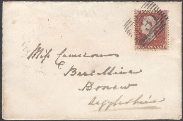 97186 - RES.PL.6 (TE) PERF 14 (SG22) ON COVER. 1855 envelo...