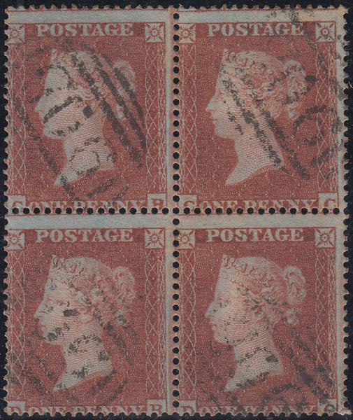 97198 - PL.198(CB CC DB DC)(SG17). Good used 1854 die 1 1...