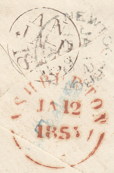 97202 - PL.195 (KE)(SG17) ON COVER. 1855 envelope London t...