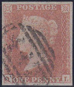 97249 - PL.167 (QL)(SG8). Fine used 1853 1d pl.167 (SG8)