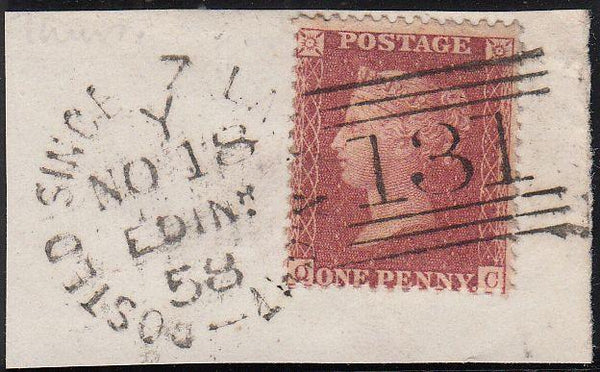 97392 - 1858 EDINBURGH 'POSTED SINCE 7 LAST NIGHT' DUPLEX (RA10). Small ...