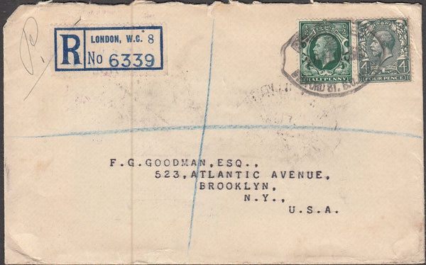 97438 - R.ROBERTS STAMP DEALER. 1935 envelope sent registe...