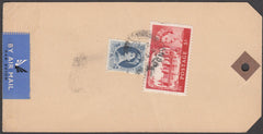 97460 - 1967 unaddressed parcel tag (157 x 79) with air ma...