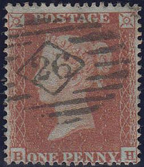 97507 - PL.191 (BH)(SG17). Good used 1854 die 1 1d pl.191 ...