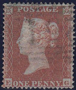 97514 - PL.191 (EG)(SG17). Fine used 1854 die 1 1d pl.191 ...