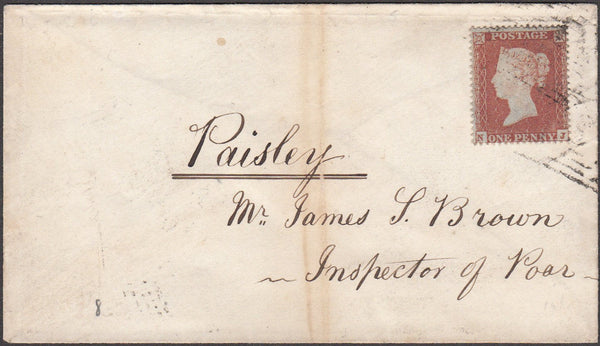97539 - RES.PL.5 (NJ)(SG17). 1855 envelope to the "Inspect...