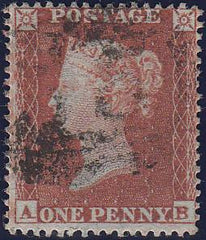 97540 - PL.192 (AB)(SG17). Good to fine used 1854 die 1 1d...