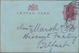 97577 - 1902 KEDVII 1D LETTER CARD USED ISLE OF MAN. A fin...