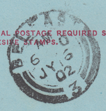 97577 - 1902 KEDVII 1D LETTER CARD USED ISLE OF MAN. A fin...