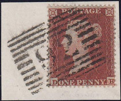97626 - PL.194 (DH)(SG17). Small piece with fine used 1854...