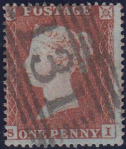 97643 - PL.190 (SI)(SG17). Good to fine used 1854 die 1 1d...