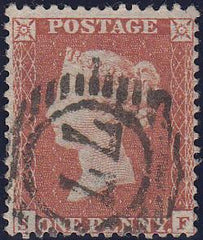 97646 - RES.PL.6 (SF) PERF 14 (SG22). Good used 1855 die 1...