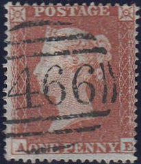 97649 - PL.194 (AE)(SG17). Very fine used 1854 die 1 1d pl...