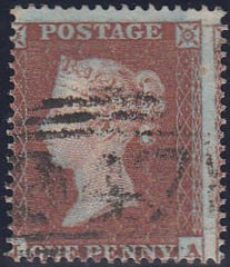 97662 - PL.195 (JA)(SG17). Good used 1854 die 1 1d pl.195 ...