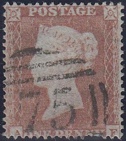 97671 - PL.195 (AF)(SG17) SHORT A ROW STAMP. Good used 185...