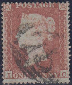 97679 - PL.189 (IC)(SG17). Good used 1854 die 1 1d pl.189 ...