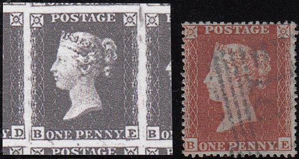 97682 - PL.193 (BE CONSTANT VARIETY)(SG17). Fine used 1854 die 1 1d pl.193 ...