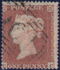 97686 - PL.195 (LC CONSTANT VARIETY)(SG17). Good to fine used 1854 die 1 1d...
