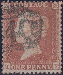 97701 - RES.PL.4 (TE) PERF 14 (SG22). Good used 1855 die 1...