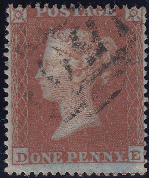 97705 - PL.196 (DE)(SG17). Fine used 1854 die 1 1d pl.196 ...