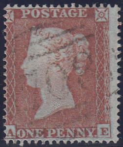 97713 - PL.196 (AE)(SG17). Good to fine used 1854 die 1 1d...