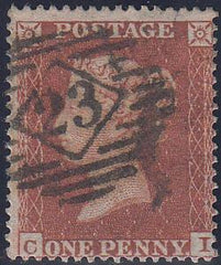 97721 - PL.190 (CI)(SG17). Good used 1854 die 1 1d pl.190 ...