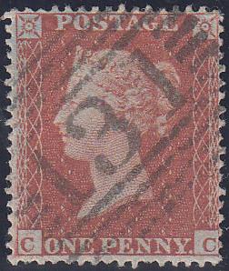 97723 - PL.190 (CC)(SG17). Good used 1854 die 1 1d pl.190 ...