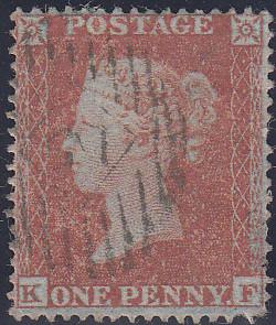 97724 - PL.190 (KF)(SG17). Used 1854 die 1 1d pl.190 lette...