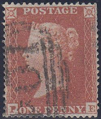 97729 - PL.190 (PE)(SG17). Used 1854 die 1 1d pl.190 lette...