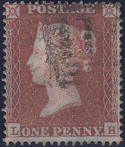 97742 - PL.190 (LH)(SG17). Good used 1854 die 1 1d pl.190 ...